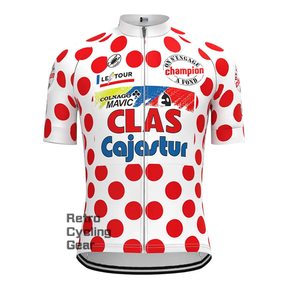 Red dot CLAS Retro Long Sleeve Cycling Kits