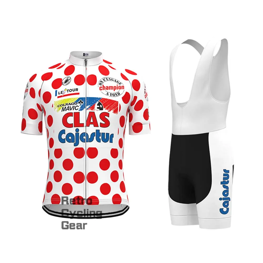 Red dot CLAS Retro Long Sleeve Cycling Kits