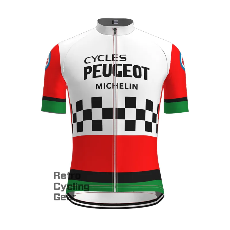 Red Peugeot Retro Long Sleeve Cycling Kits