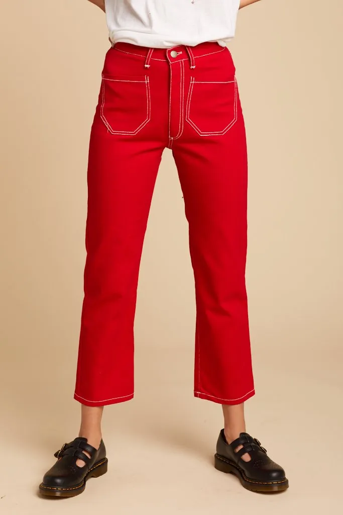 Red Twill Ranch Pant