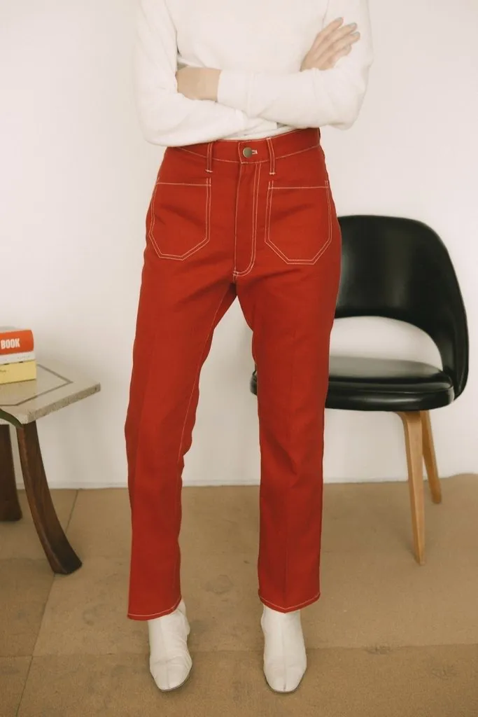 Red Twill Ranch Pant