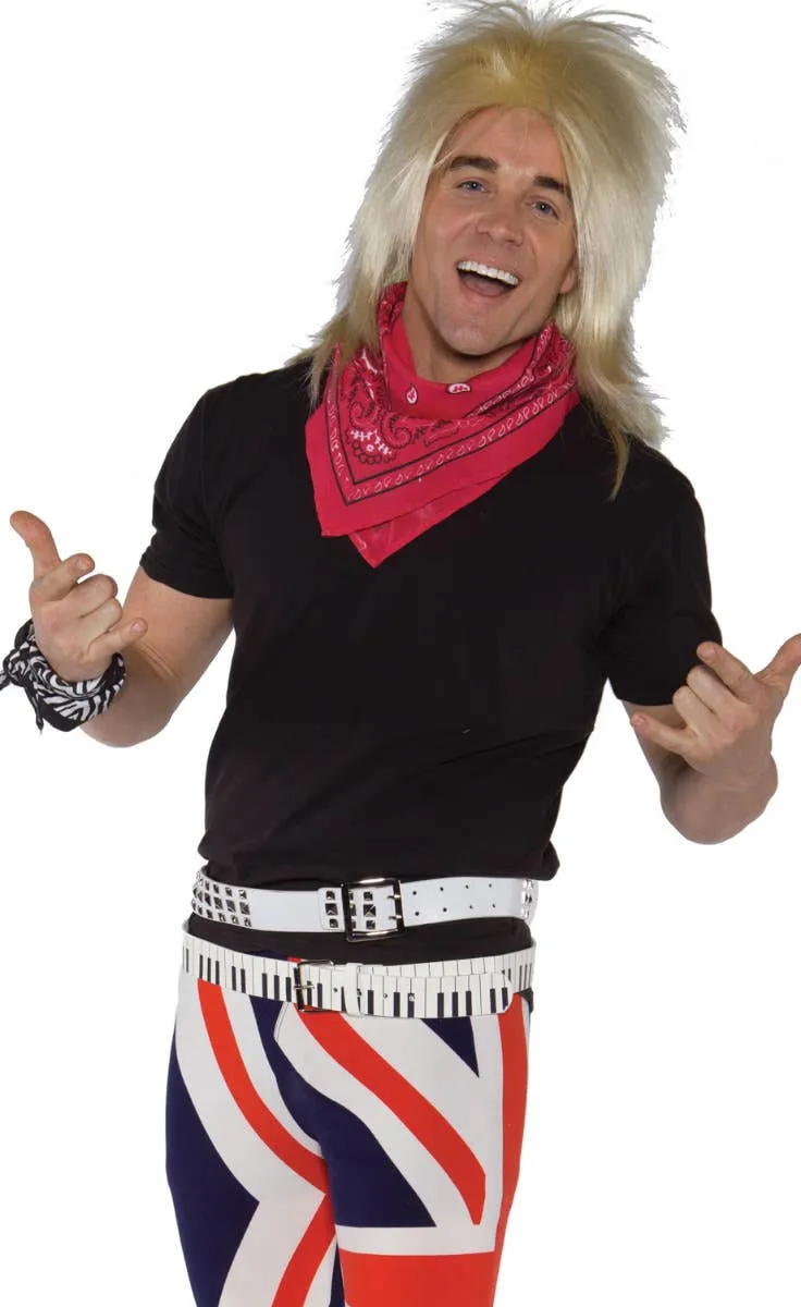 Rock On Mens Plus Size 80s Fancy Dress Costume