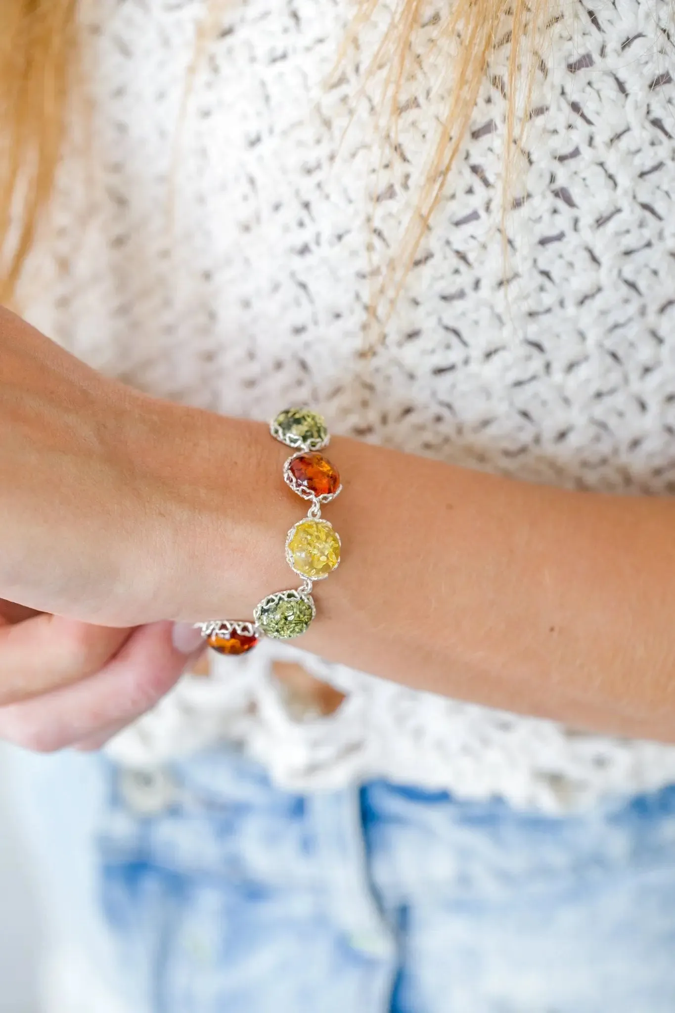 Round Candy Amber Bracelet