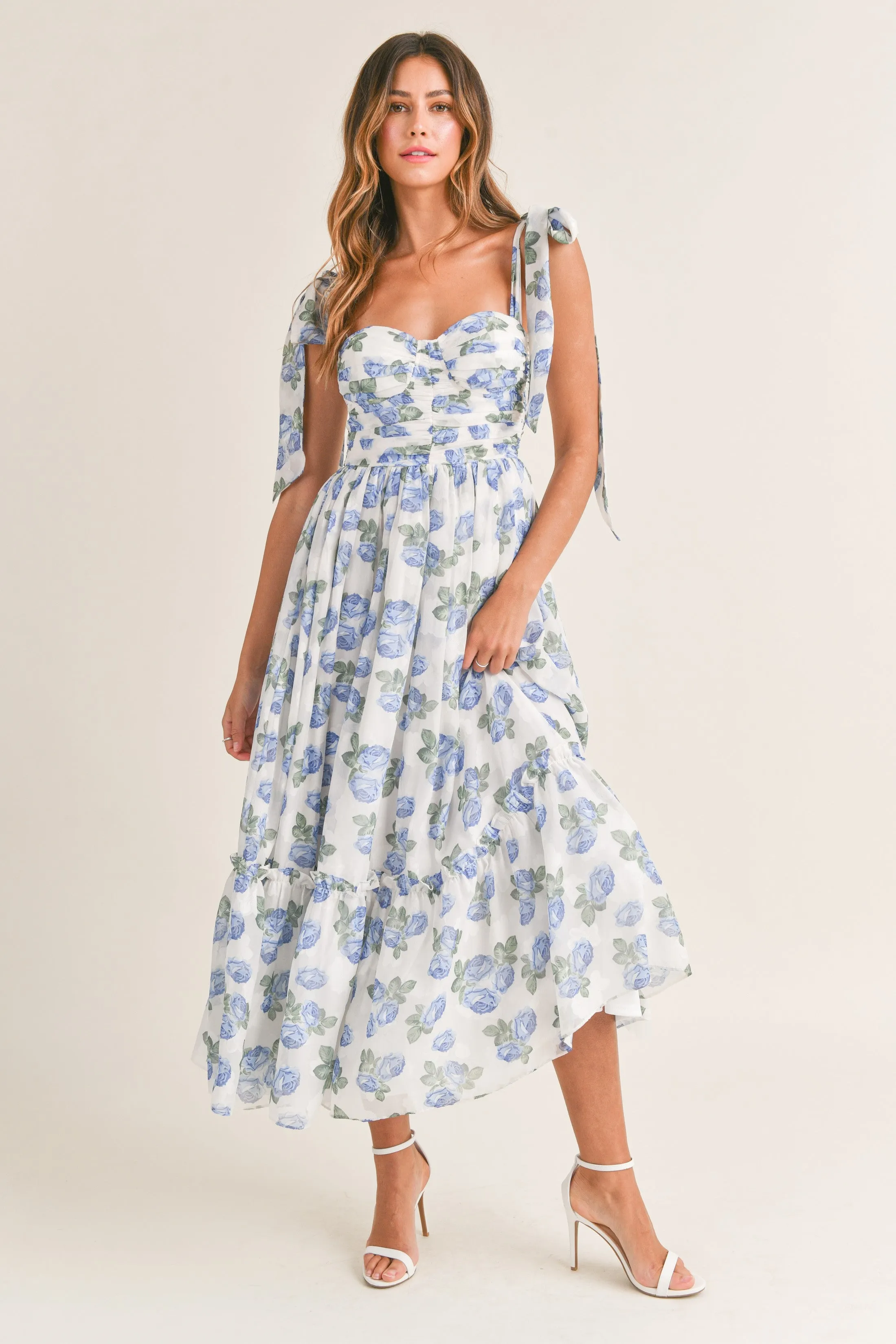 Savannah Blue Floral Maxi Dress