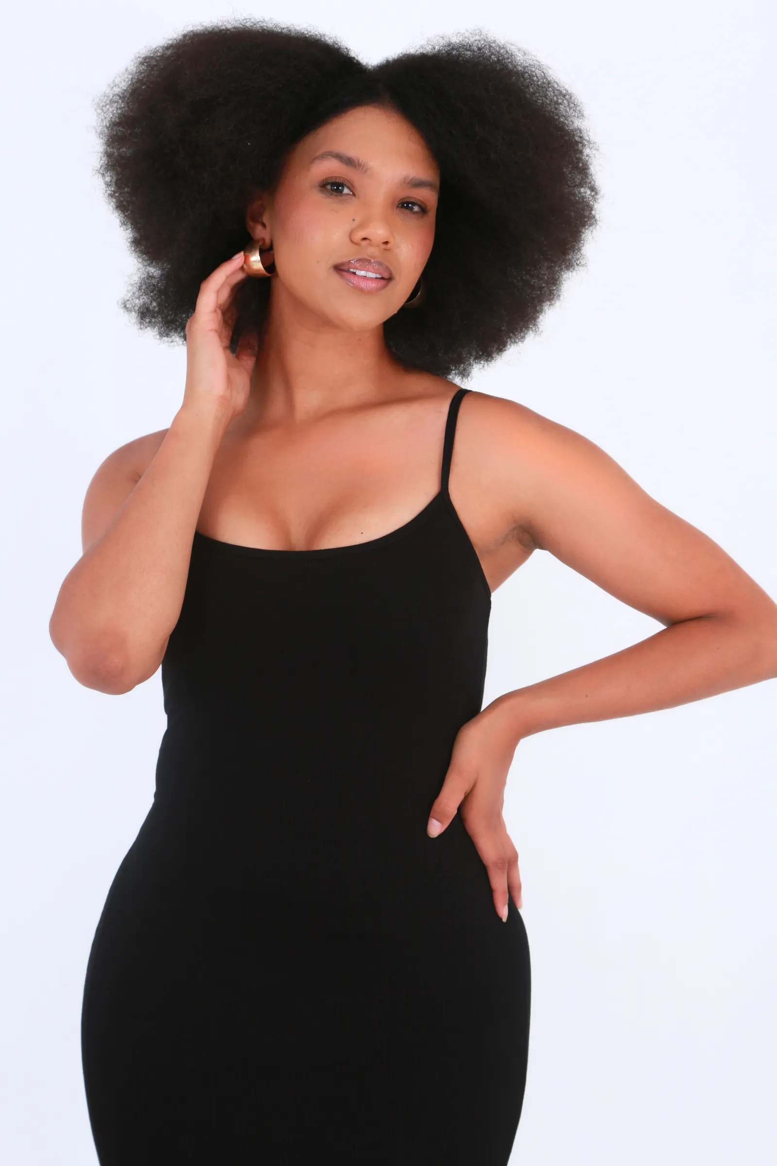 Secret  shapewear maxi lounge dress- Black