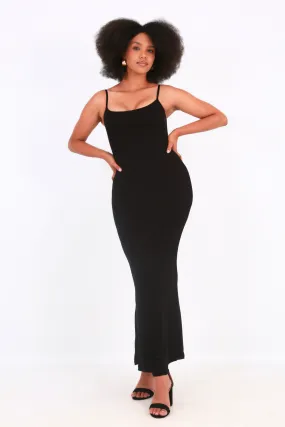 Secret  shapewear maxi lounge dress- Black