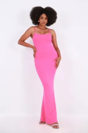 Secret  shapewear maxi lounge dress- Pink