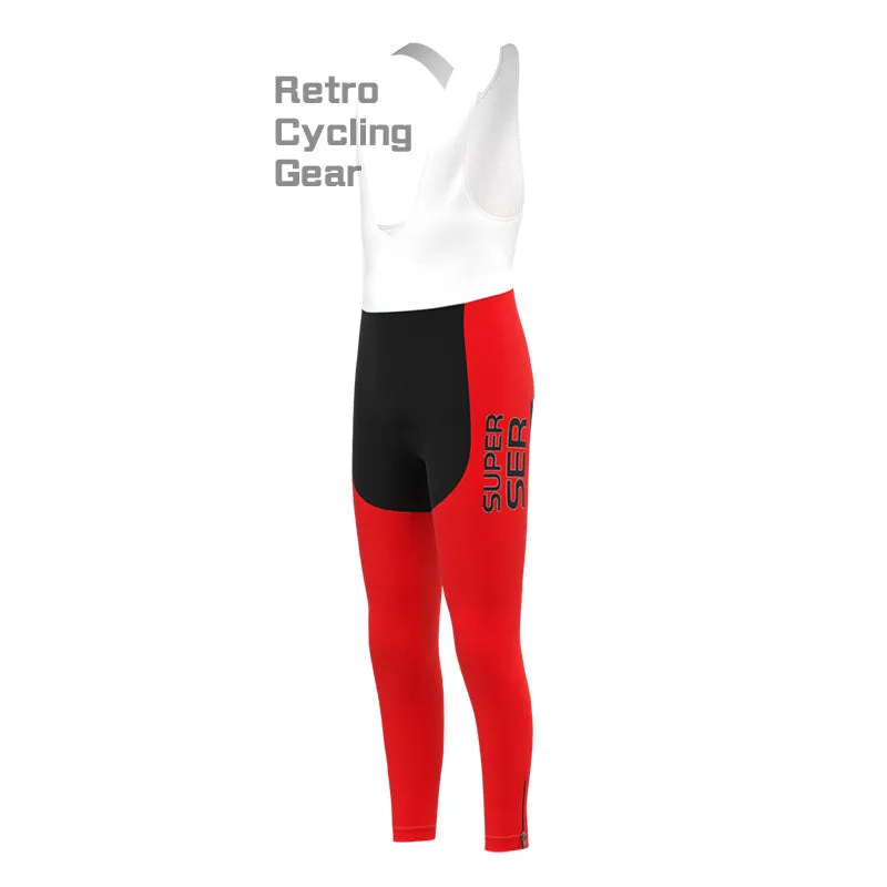 SER White-Red Retro Long Sleeve Cycling Kit