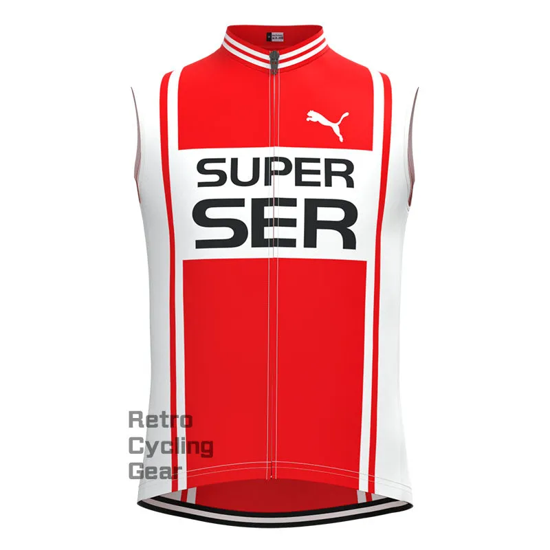 SER White-Red Retro Long Sleeve Cycling Kit