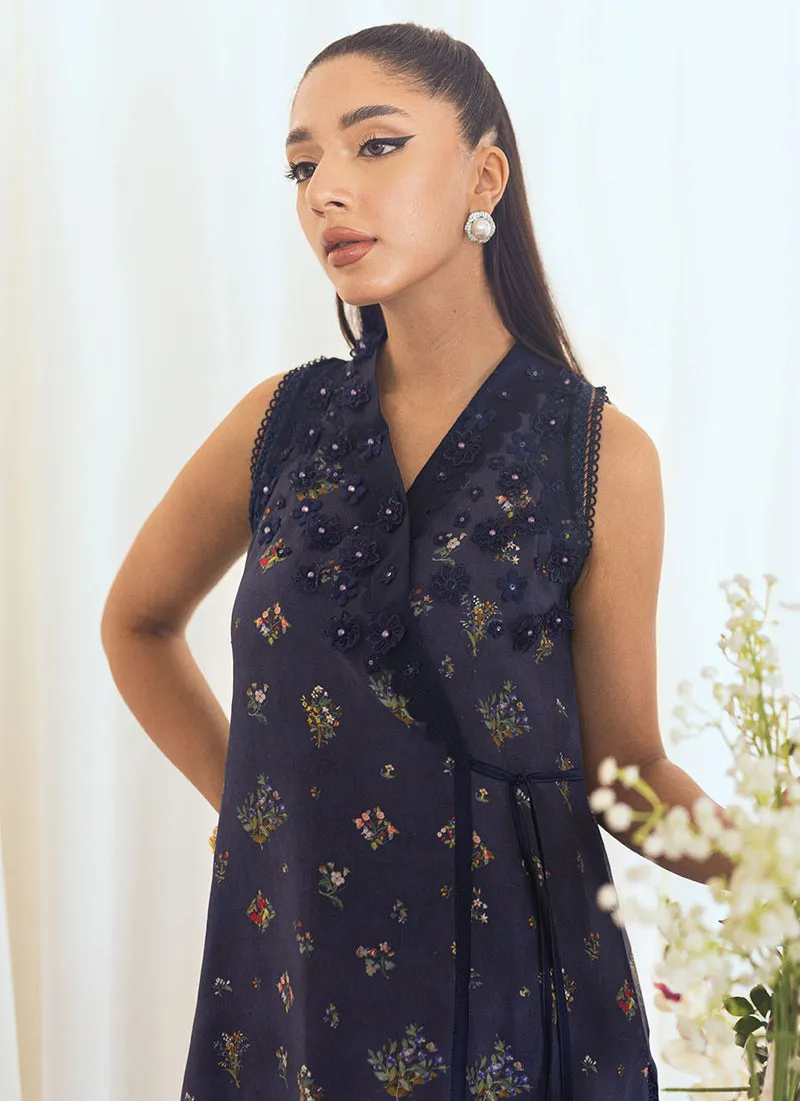 Spring Escape '23 - Feyre Navy Silk Shirt