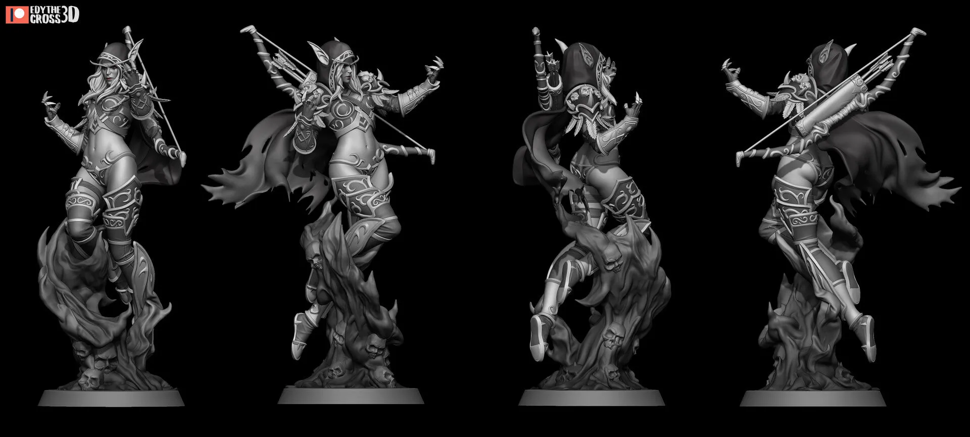 Sylvanas Windrunner - World of Warcraft Printed Model by Nomnom Figures