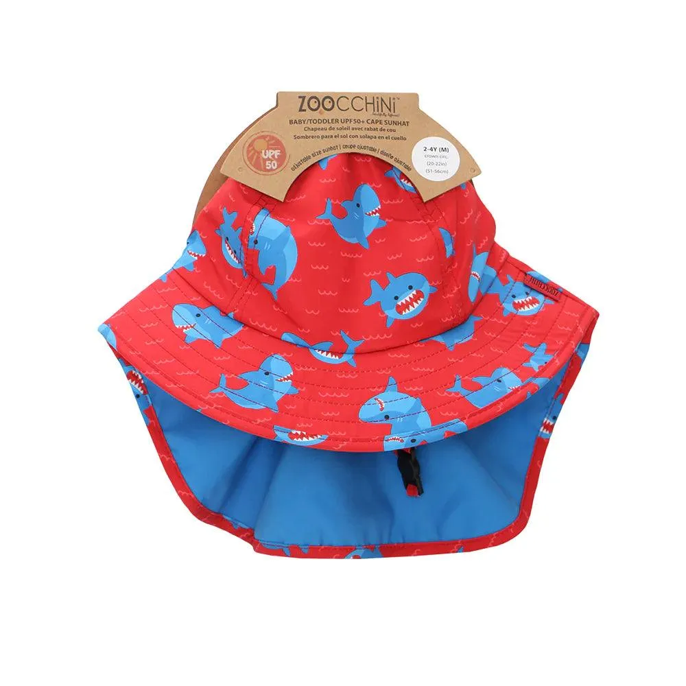 UPF 50  Cape Sun hat - Blue Shark