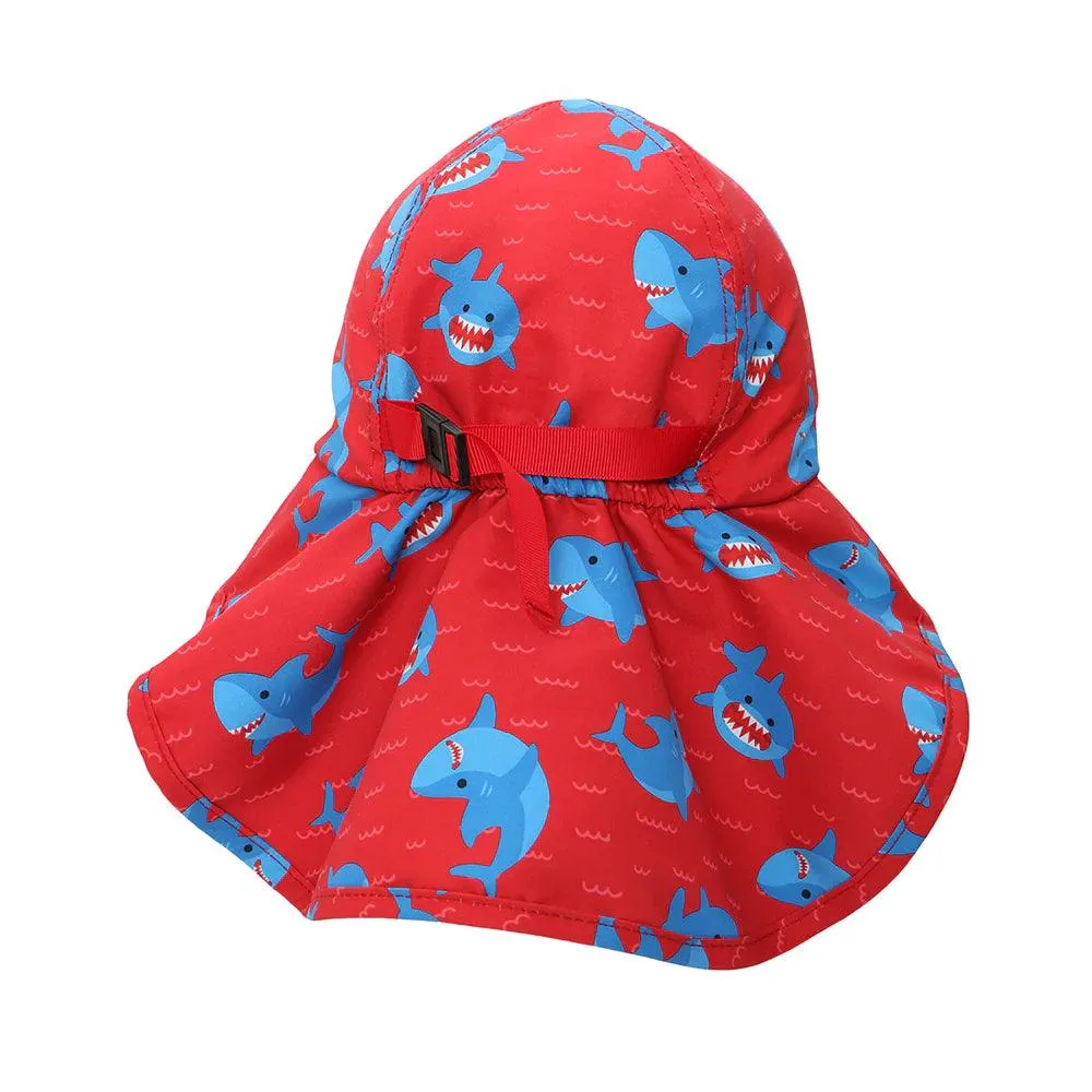 UPF 50  Cape Sun hat - Blue Shark