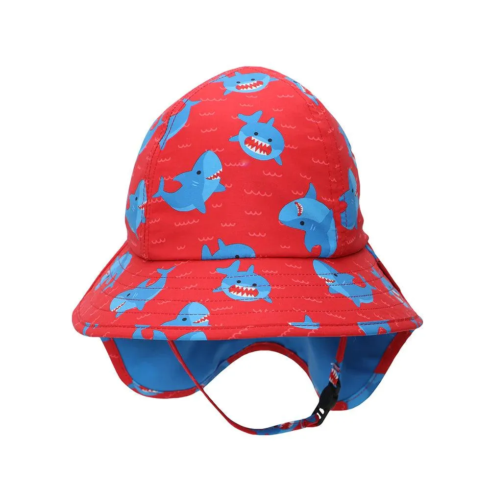 UPF 50  Cape Sun hat - Blue Shark