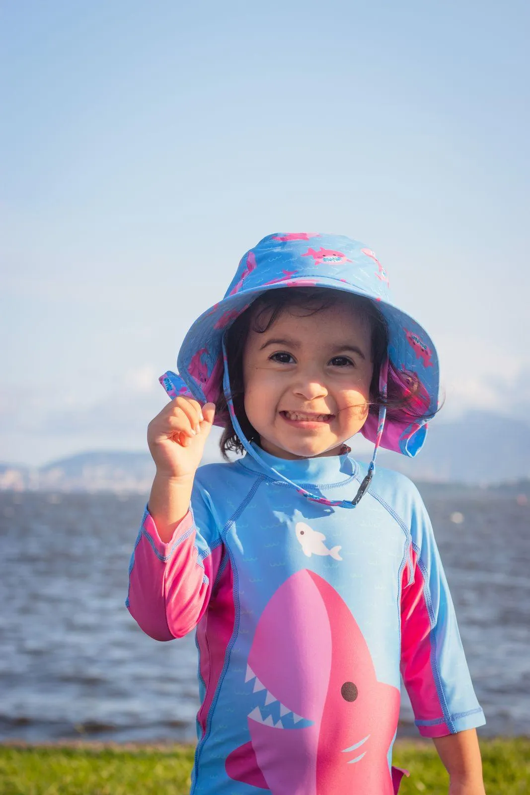 UPF 50  Cape Sun hat - Sophie the Shark