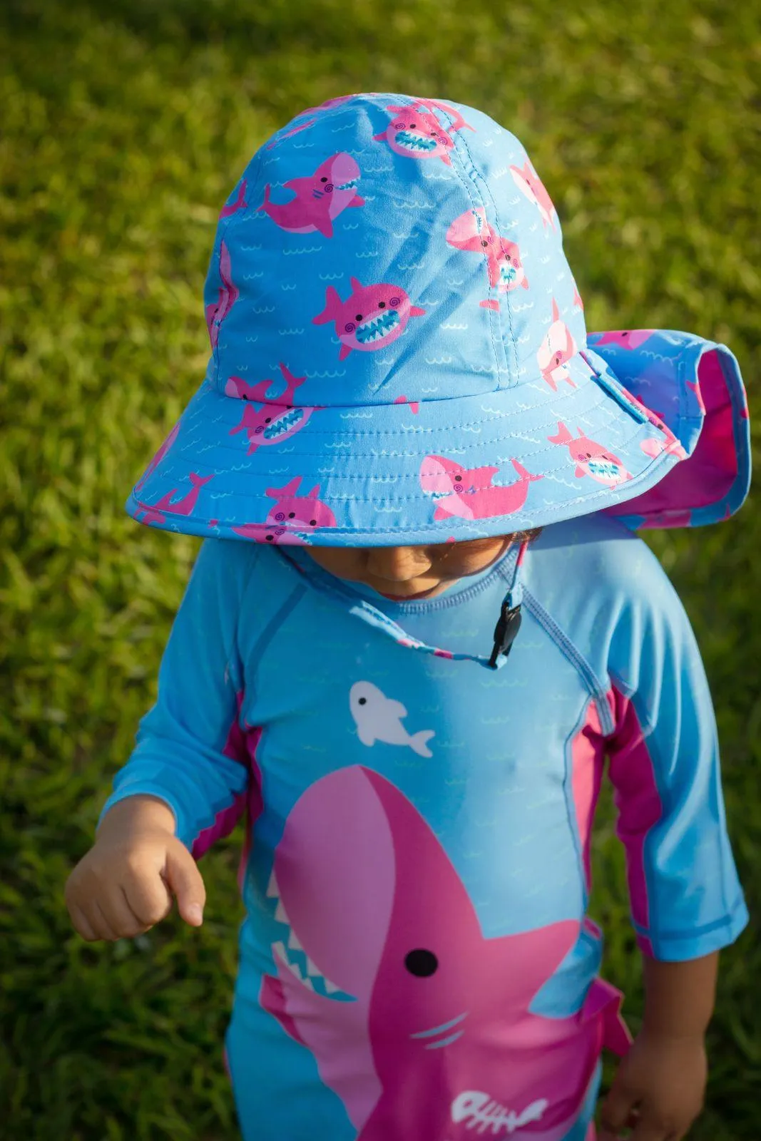 UPF 50  Cape Sun hat - Sophie the Shark