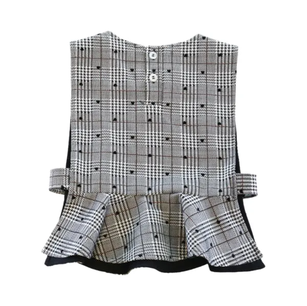 Velvet Heart Plaid Set - Black/White