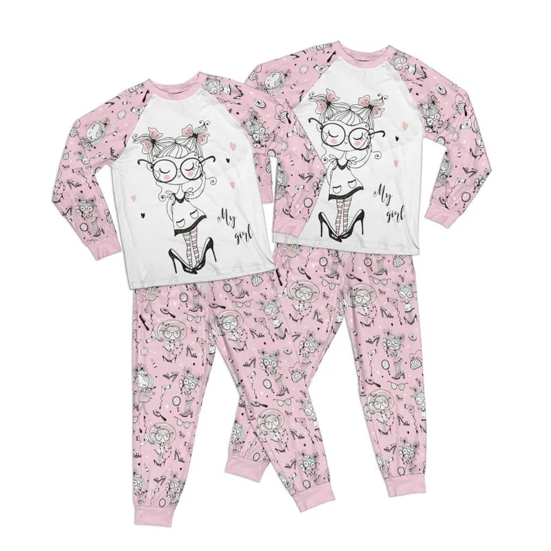 Whimsical My Girl Adult Pajamas Set Matching