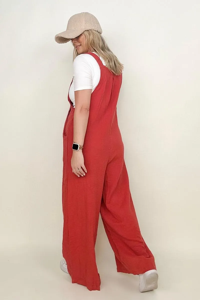 Wide Leg Jumpsuit With Pockets