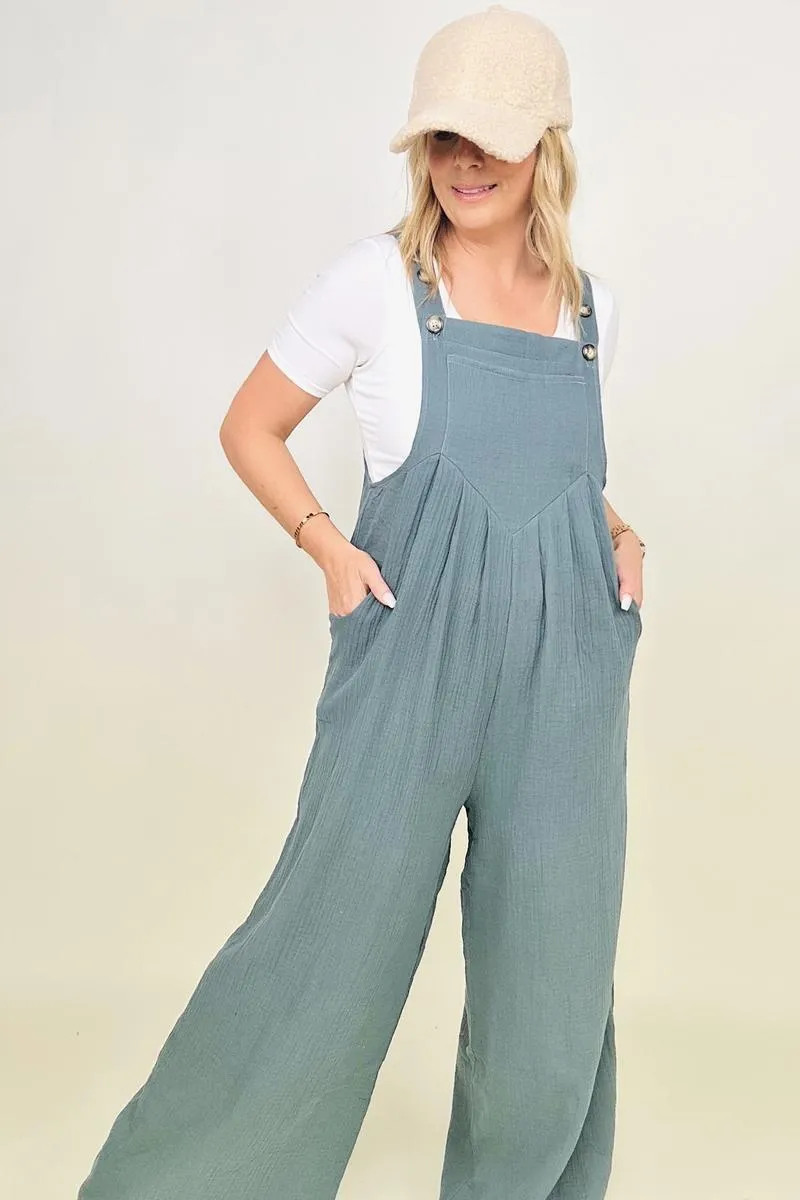 Wide Leg Jumpsuit With Pockets