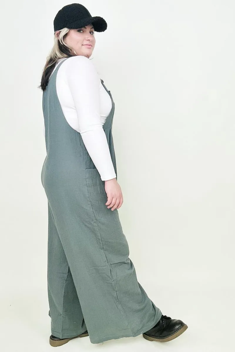 Wide Leg Jumpsuit With Pockets