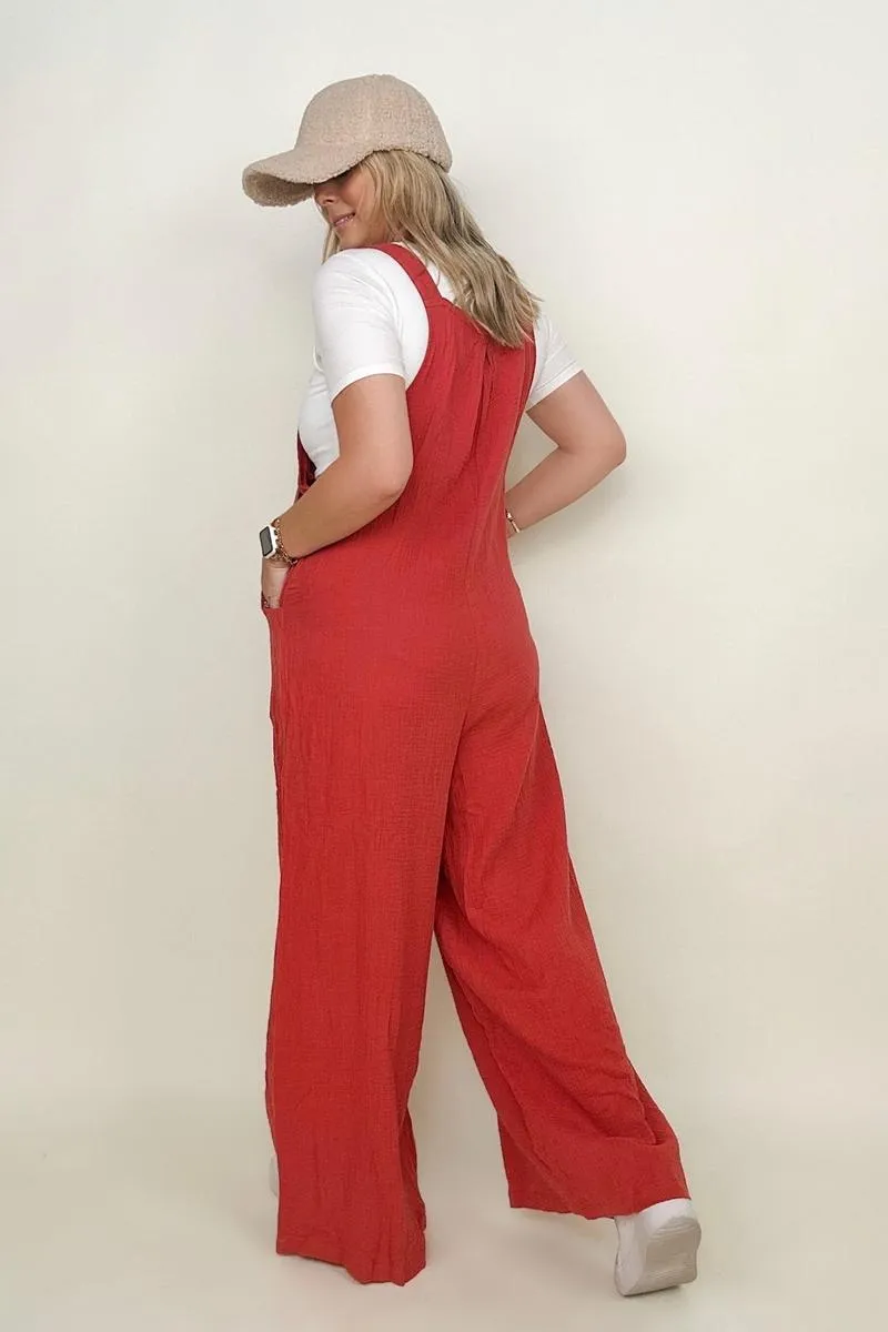 Wide Leg Jumpsuit With Pockets