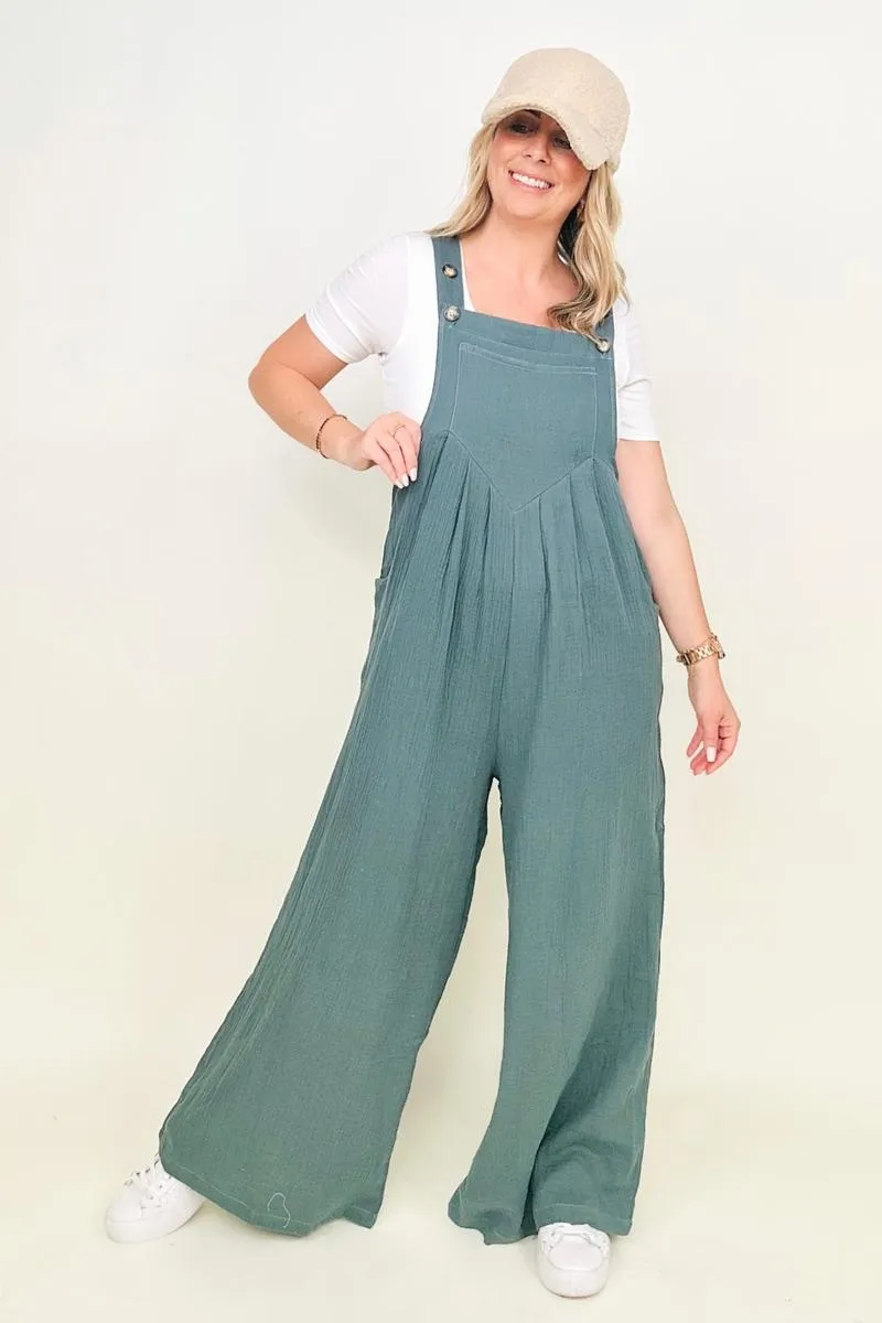 Wide Leg Jumpsuit With Pockets