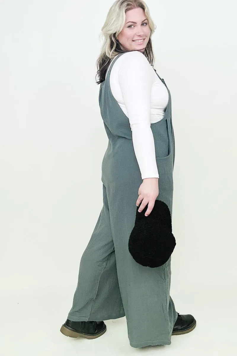 Wide Leg Jumpsuit With Pockets