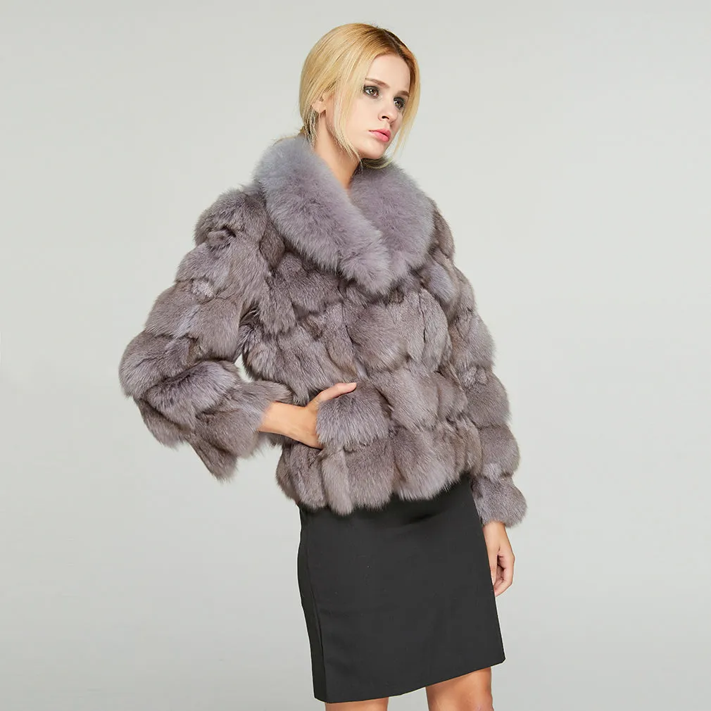 Womens Coat Genuine Fox Fur Coat Thick Warm Fur Jacket Winter Coat Fur Story FS010220