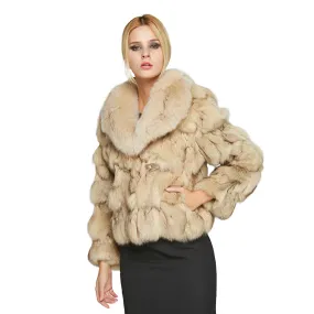 Womens Coat Genuine Fox Fur Coat Thick Warm Fur Jacket Winter Coat Fur Story FS010220