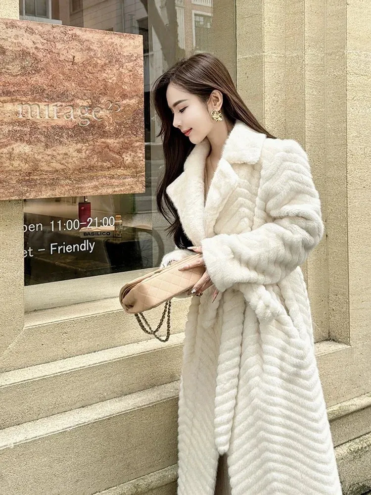 Women's Cozy Faux Fur Long-Length Plush Coat