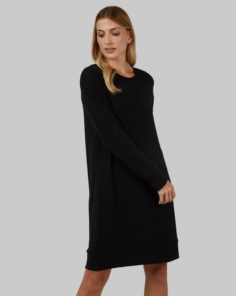 WOMEN'S SOFT SWEATER KNIT CREW DRESS