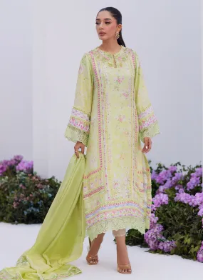 Zaza Prints '24 - Kelly Lime Shirt And Dupatta